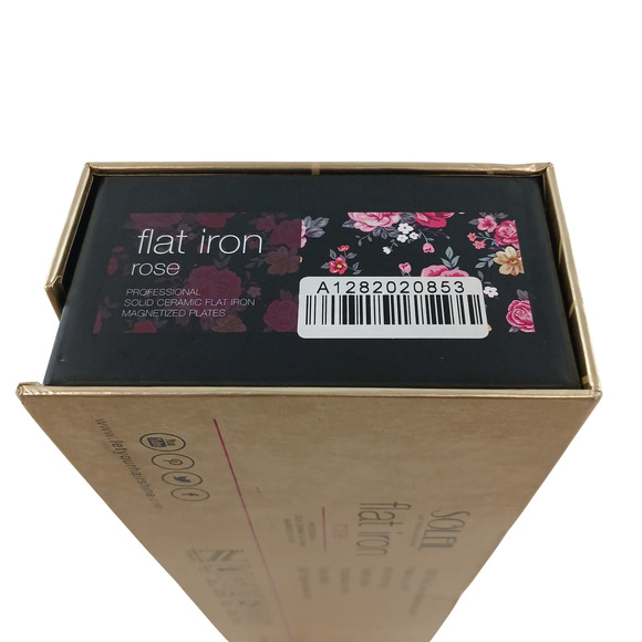 Soleil Professional Flat Iron Rose Ceramic Magnetized Plates Hair Straighter - Picture 6 of 10